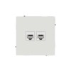 Розетка компьютерная 2-м KANT RJ45 кат.5E без шторки бел. песок DKC 7010664