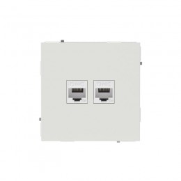 Розетка компьютерная 2-м KANT RJ45 кат.5E без шторки бел. песок DKC 7010664