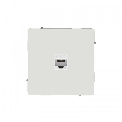 Розетка компьютерная 1-м KANT RJ45 кат.6A без шторки бел. песок DKC 7010673
