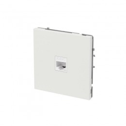 Розетка компьютерная 1-м KANT RJ45 кат.6A без шторки бел. песок DKC 7010673