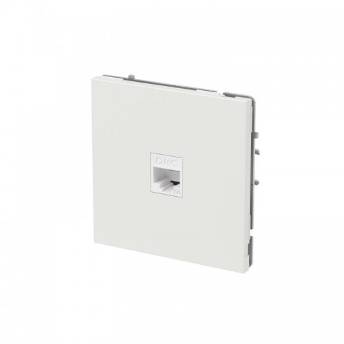 Розетка компьютерная 1-м KANT RJ45 кат.6A без шторки бел. песок DKC 7010673