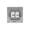 Розетка компьютерная 2-м KANT RJ45 кат.6A без шторки бел. песок DKC 7010674