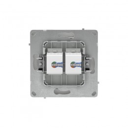 Розетка компьютерная 2-м KANT RJ45 кат.6A без шторки бел. песок DKC 7010674