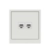 Розетка компьютерная 2-м KANT RJ45 кат.6A без шторки бел. песок DKC 7010674