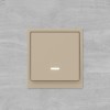 Выключатель 1-кл. KANT с подсветкой ванильн. марципан DKC 7015133