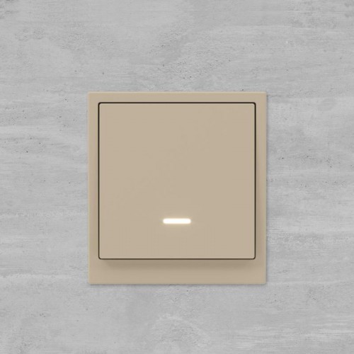 Выключатель 1-кл. KANT с подсветкой ванильн. марципан DKC 7015133