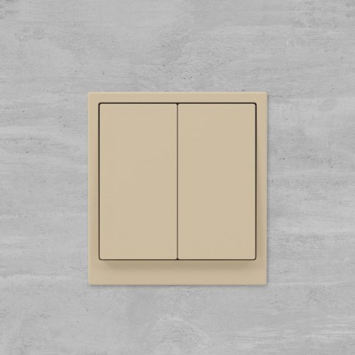 Выключатель 2-кл. KANT ванильн. марципан DKC 7015104