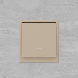 Выключатель 2-кл. KANT с подсветкой ванильн. марципан DKC 7015134