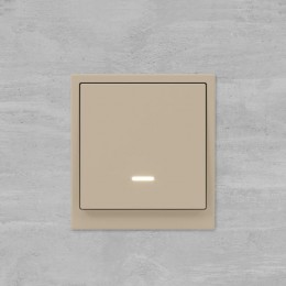 Переключатель 1-кл. KANT с подсветкой ванильн. марципан DKC 7015143