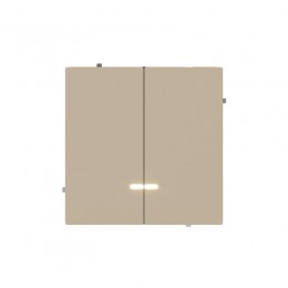 Переключатель 2-кл. KANT с подсветкой ванильн. марципан DKC 7015144