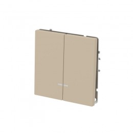 Переключатель 2-кл. KANT с подсветкой ванильн. марципан DKC 7015144