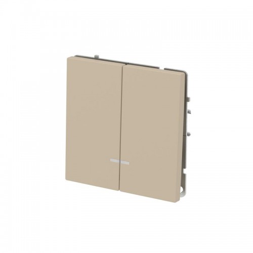 Переключатель 2-кл. KANT с подсветкой ванильн. марципан DKC 7015144