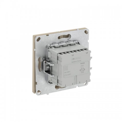 Переключатель 2-кл. KANT с подсветкой ванильн. марципан DKC 7015144