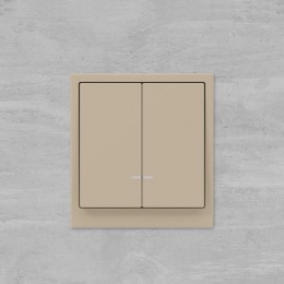 Переключатель 2-кл. KANT с подсветкой ванильн. марципан DKC 7015144