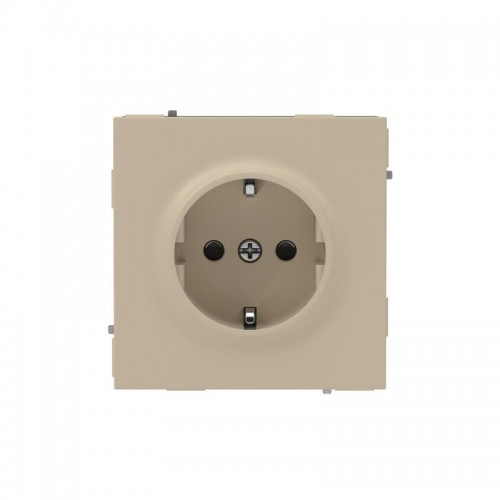Розетка силовая KANT 2P+E защ. шторки ванильн. марципан DKC 7015003