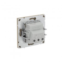 Розетка силовая KANT 2P+E защ. шторки ванильн. марципан DKC 7015003