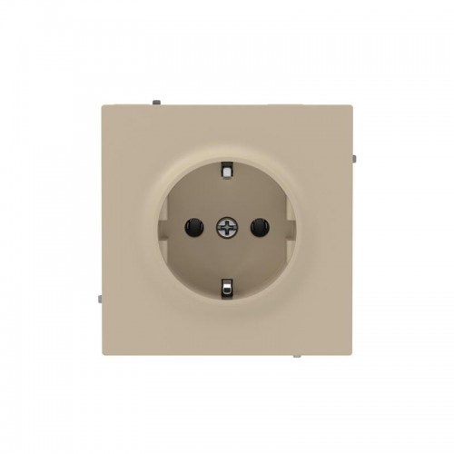Розетка силовая KANT 2P+E защ. шторки ванильн. марципан DKC 7015033