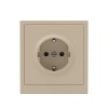 Розетка силовая KANT 2P+E защ. шторки ванильн. марципан DKC 7015033