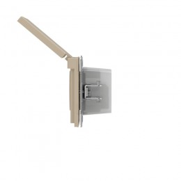 Розетка силовая KANT IP44 2P+E защ. шторки с крышкой ванильн. марципан DKC 7015013