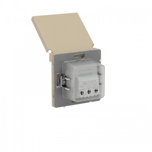 Розетка силовая KANT IP44 2P+E защ. шторки с крышкой ванильн. марципан DKC 7015013