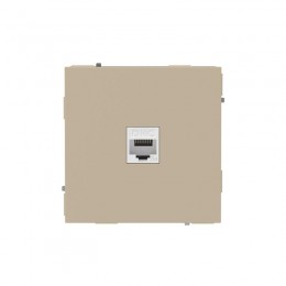 Розетка компьютерная 1-м KANT RJ45 кат.5E без шторки ванильн. марципан DKC 7015663