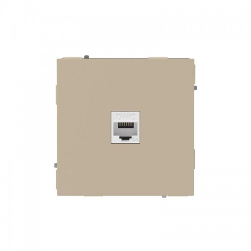 Розетка компьютерная 1-м KANT RJ45 кат.5E без шторки ванильн. марципан DKC 7015663