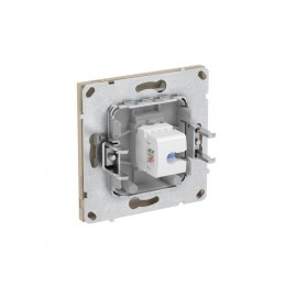 Розетка компьютерная 1-м KANT RJ45 кат.5E без шторки ванильн. марципан DKC 7015663