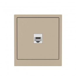 Розетка компьютерная 1-м KANT RJ45 кат.5E без шторки ванильн. марципан DKC 7015663