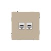 Розетка компьютерная 2-м KANT RJ45 кат.5E без шторки ванильн. марципан DKC 7015664