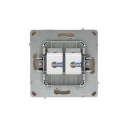 Розетка компьютерная 2-м KANT RJ45 кат.5E без шторки ванильн. марципан DKC 7015664