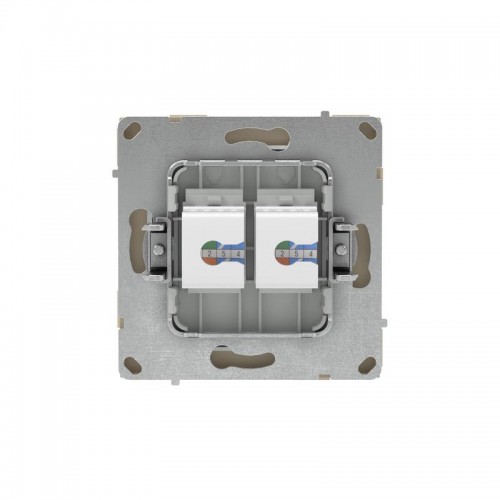 Розетка компьютерная 2-м KANT RJ45 кат.5E без шторки ванильн. марципан DKC 7015664