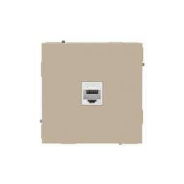 Розетка компьютерная 1-м KANT RJ45 кат.6A без шторки ванильн. марципан DKC 7015673