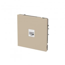 Розетка компьютерная 1-м KANT RJ45 кат.6A без шторки ванильн. марципан DKC 7015673