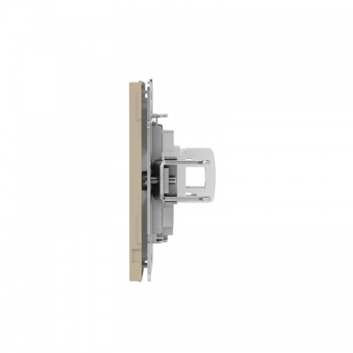 Розетка компьютерная 1-м KANT RJ45 кат.6A без шторки ванильн. марципан DKC 7015673