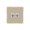 Розетка компьютерная 2-м KANT RJ45 кат.6A без шторки ванильн. марципан DKC 7015674
