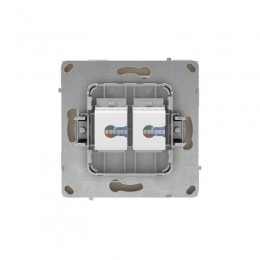 Розетка компьютерная 2-м KANT RJ45 кат.6A без шторки ванильн. марципан DKC 7015674