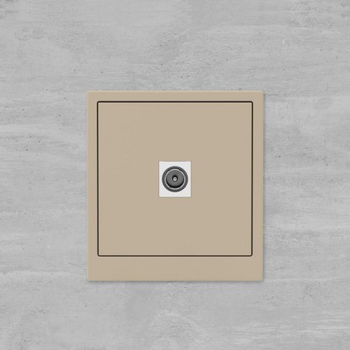 Розетка телевизионная одиночная TV KANT ванильн. марципан DKC 7015503