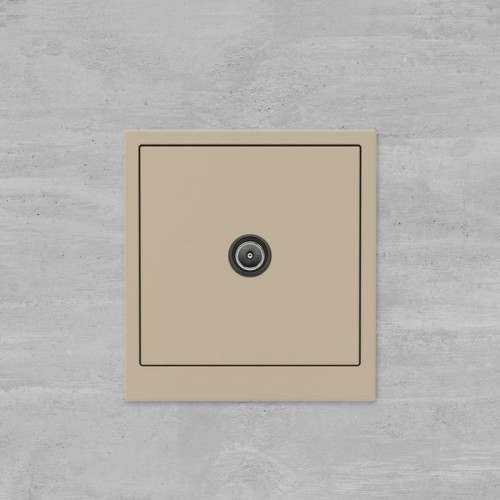 Розетка телевизионная проходная TV KANT ванильн. марципан DKC 7015513