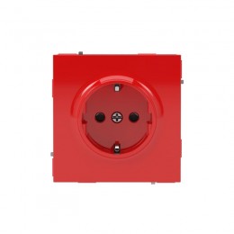 Розетка силовая KANT 2P+E защ. шторки красн. сатин DKC 7001003