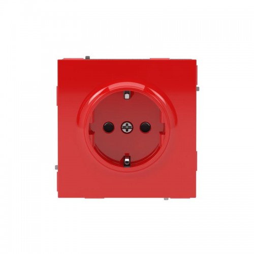 Розетка силовая KANT 2P+E защ. шторки красн. сатин DKC 7001003