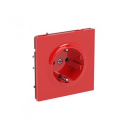 Розетка силовая KANT 2P+E защ. шторки красн. сатин DKC 7001003