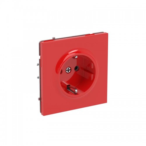 Розетка силовая KANT 2P+E защ. шторки красн. сатин DKC 7001003