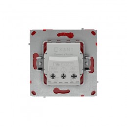 Розетка силовая KANT 2P+E защ. шторки красн. сатин DKC 7001003