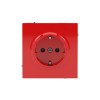 Розетка силовая KANT 2P+E без шторки красн. сатин DKC 7001033