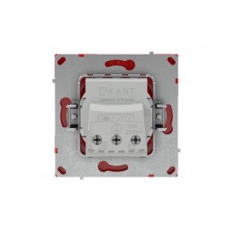Розетка силовая KANT 2P+E без шторки красн. сатин DKC 7001033