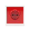 Розетка силовая KANT 2P+E без шторки красн. сатин DKC 7001033