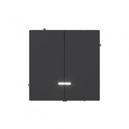 Выключатель 2-кл. KANT с подсветкой черн. уголь DKC 7012134