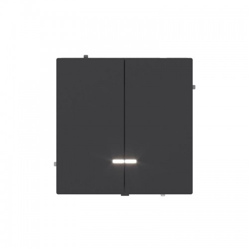 Выключатель 2-кл. KANT с подсветкой черн. уголь DKC 7012134