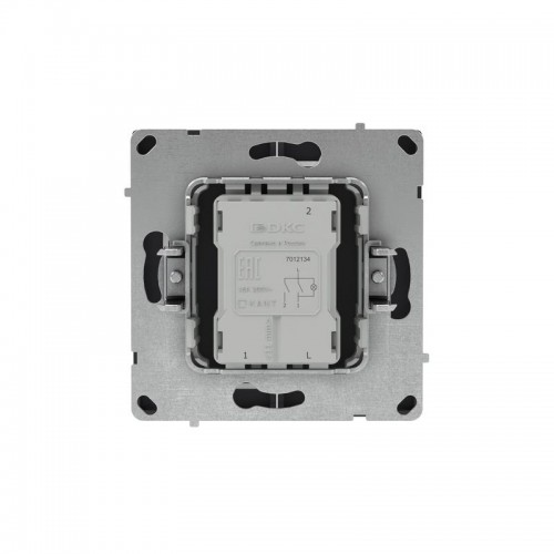 Выключатель 2-кл. KANT с подсветкой черн. уголь DKC 7012134