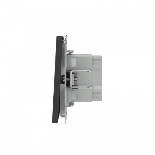 Выключатель 2-кл. KANT с подсветкой черн. уголь DKC 7012134